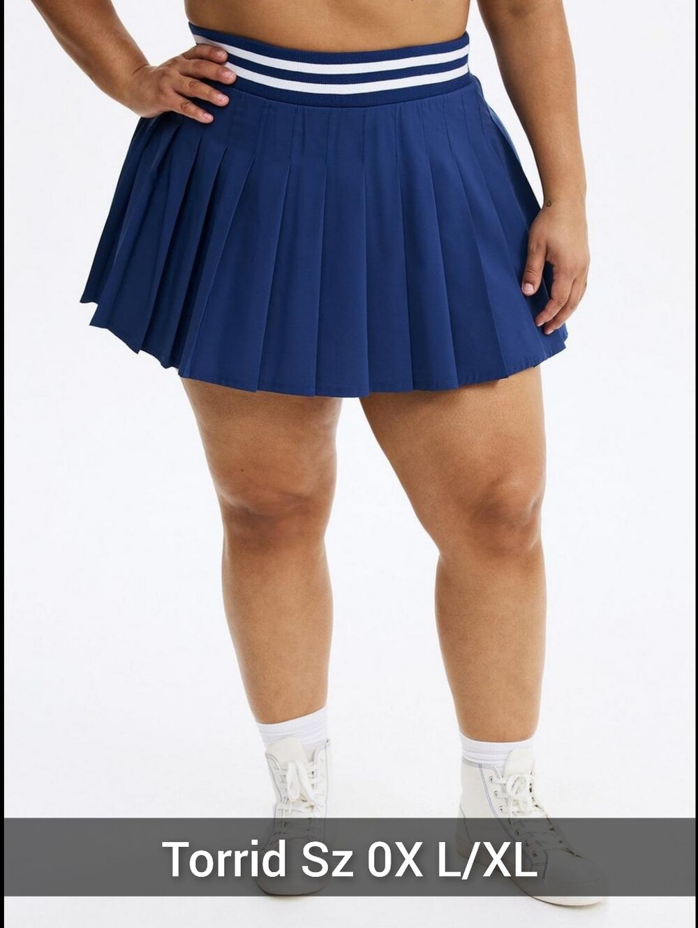 Torrid Active Skort Sz 0X 0 L XL Royal Blue Pleated With Pockets